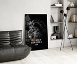 Lion Glass Wall Art