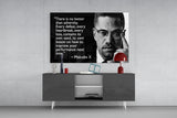 Words of Malcolm X Glass Wall Art