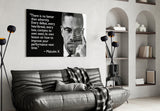 Words of Malcolm X Glass Wall Art