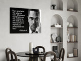 Words of Malcolm X Glass Wall Art