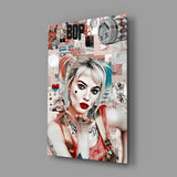 Harley Quinn Glass Wall Art