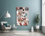 Harley Quinn Glass Wall Art