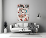 Harley Quinn Glass Wall Art