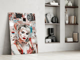 Harley Quinn Glass Wall Art