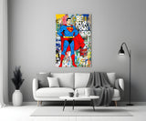 Superman Glass Wall Art