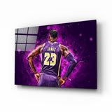 Arte de pared de vidrio de LeBron James