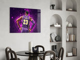 Lebron James Glass Wall Art