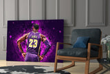 Lebron James Glass Wall Art