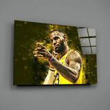 Lebron James Glass Wall Art