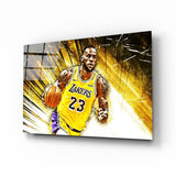 Lebron James Glass Wall Art