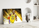 Lebron James Glass Wall Art