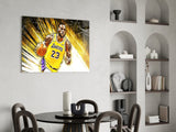 Lebron James Glass Wall Art