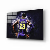 Arte de pared de vidrio de LeBron James