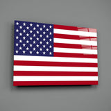 Flag of the United States Glass Wall Art