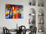 Lighted Street Glass Wall Art