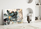 Marble Flower Glass Wall Art