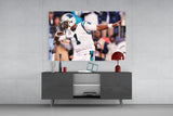 Cam Newton Glass Wall Art