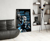 Luke Kuechly Glass Wall Art