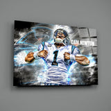 Cam Newton Glass Wall Art