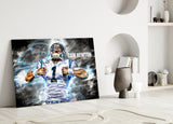 Cam Newton Glass Wall Art