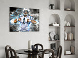 Cam Newton Glass Wall Art