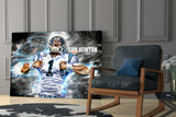 Cam Newton Glass Wall Art