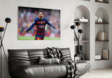 Messi Glass Wall Art