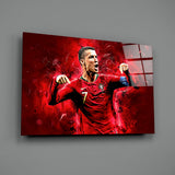 Christiano Ronaldo Glass Wall Art