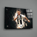 Christiano Ronaldo Glass Wall Art