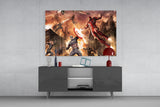 Captain America vs Iron Man Glass Wall Art