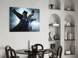 Batman vs Superman Glass Wall Art