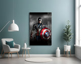 Captain America Glass Wall Art