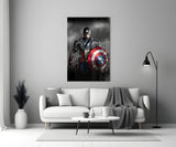 Captain America Glass Wall Art