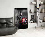 Captain America Glass Wall Art