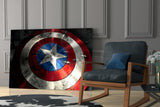 Captain America Glass Wall Art