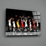 NBA All Stars Glass Wall Art