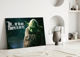 Words of Yoda Glass Wall Art