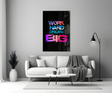 Dream Big Glass Wall Art