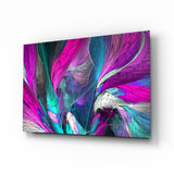 Purple Waves Glass Wall Art