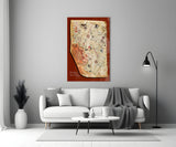 Piri Reis World Map Glass Wall Art