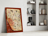 Piri Reis World Map Glass Wall Art