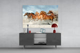 Horses Glass Wall Art