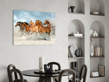 Horses Glass Wall Art