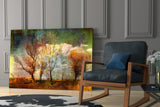 Autumn Trees Glass Wall Art