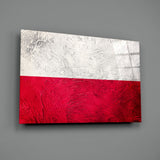 Flag of Poland Glass Wall Art