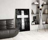 Cross Glass Wall Art