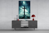 Cross Glass Wall Art