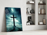 Cross Glass Wall Art