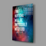 Nothing Impossible Glass Wall Art