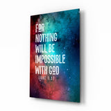 Nothing Impossible Glass Wall Art